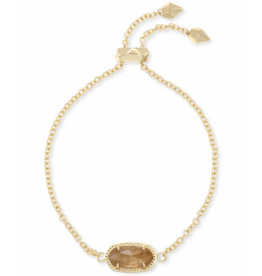 KENDRA SCOTT DESIGN Elaina Gold Adjustable Chain Bracelet in Citrine