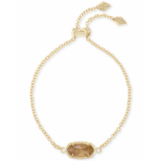 KENDRA SCOTT DESIGN Elaina Gold Adjustable Chain Bracelet in Citrine