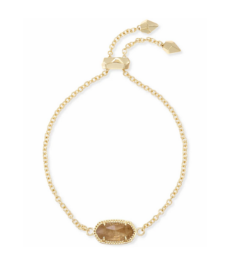 KENDRA SCOTT DESIGN Elaina Gold Adjustable Chain Bracelet in Citrine