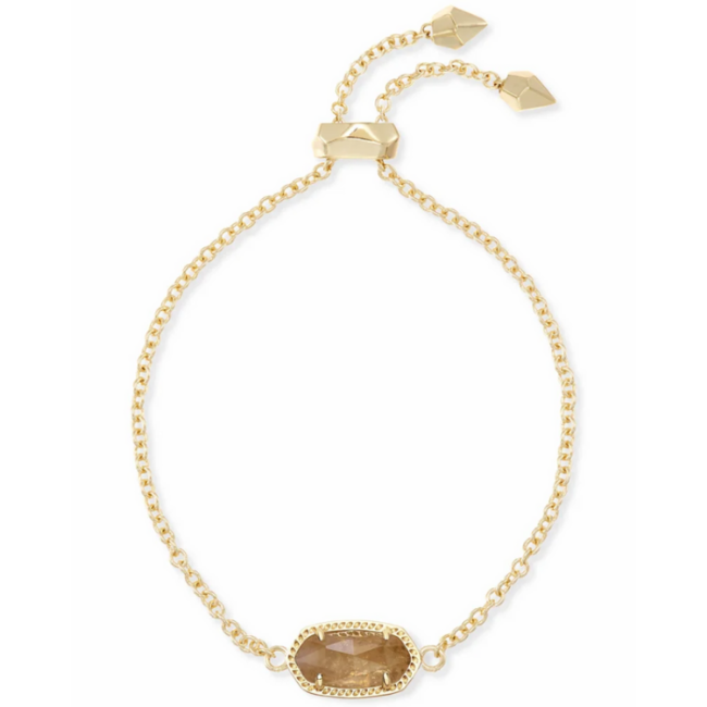 Elaina Gold Adjustable Chain Bracelet in Citrine