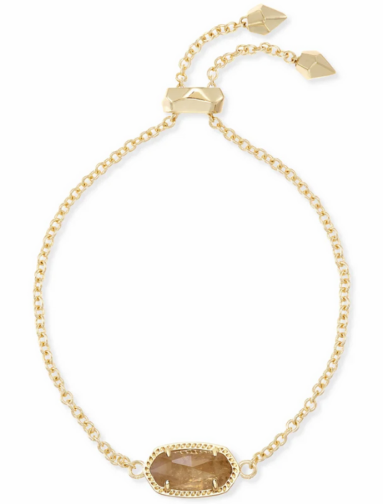 KENDRA SCOTT DESIGN Elaina Gold Adjustable Chain Bracelet in Citrine