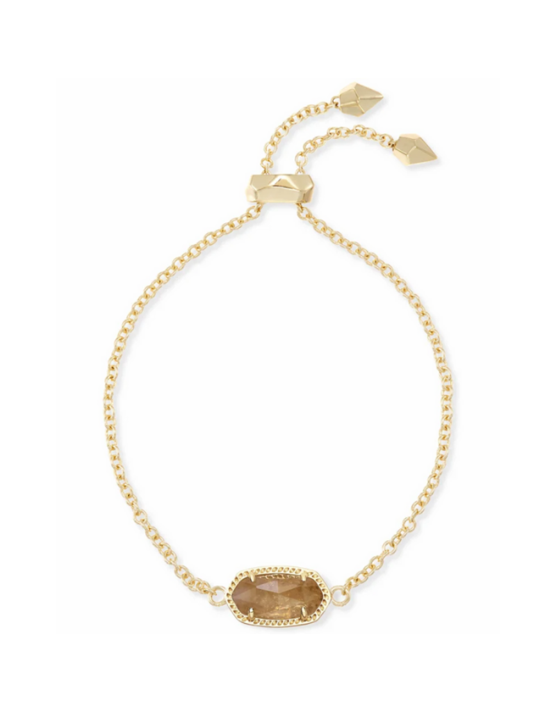 KENDRA SCOTT DESIGN Elaina Gold Adjustable Chain Bracelet in Citrine