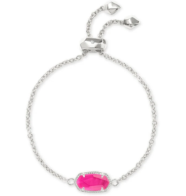 KENDRA SCOTT DESIGN Elaina Silver Adjustable Chain Bracelet in Azalea Illusion