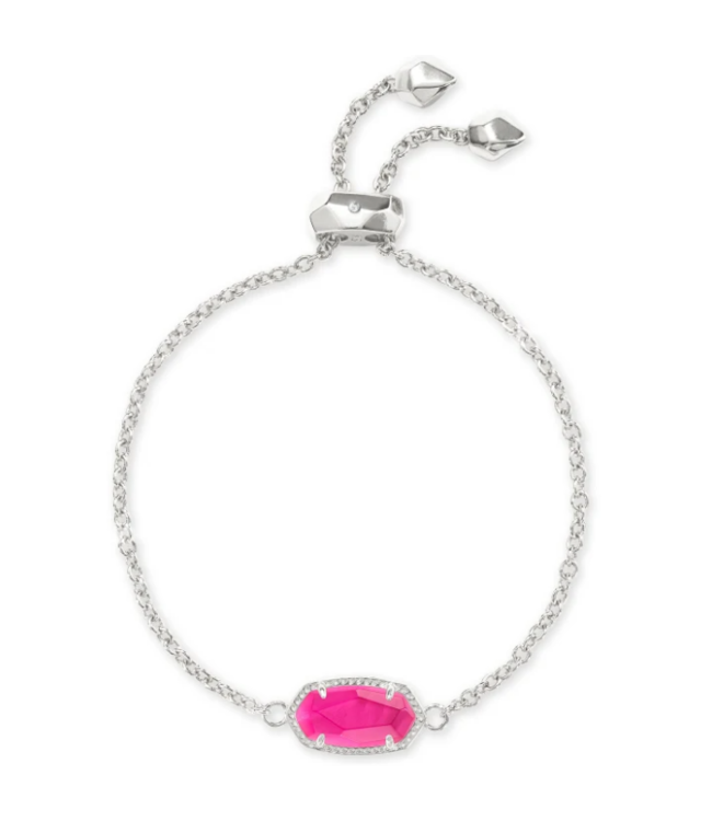 Elaina Silver Adjustable Chain Bracelet in Azalea Illusion