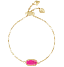 KENDRA SCOTT DESIGN Elaina Gold Adjustable Chain Bracelet in Azalea Illusion