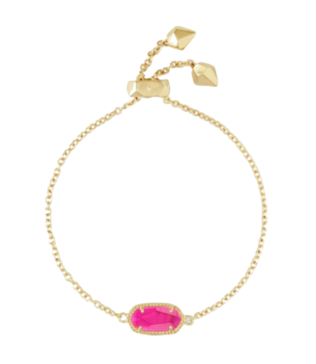 Elaina Gold Adjustable Chain Bracelet in Azalea Illusion