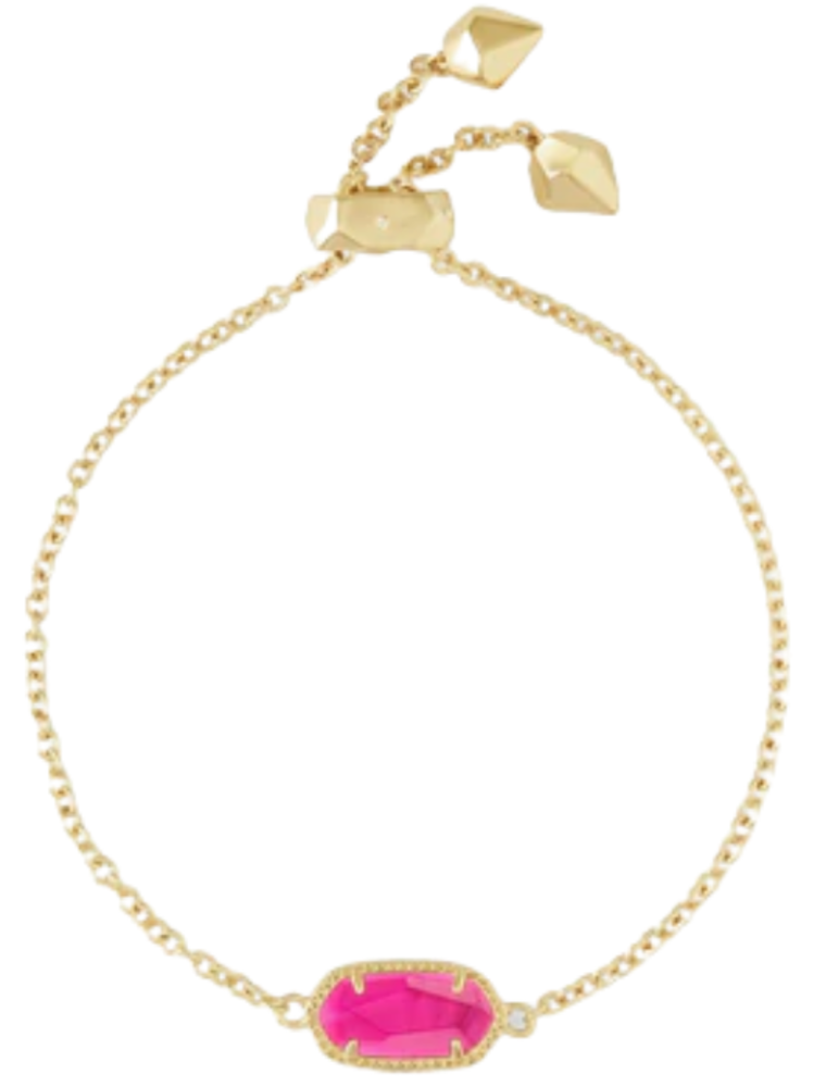 KENDRA SCOTT DESIGN Elaina Gold Adjustable Chain Bracelet in Azalea Illusion