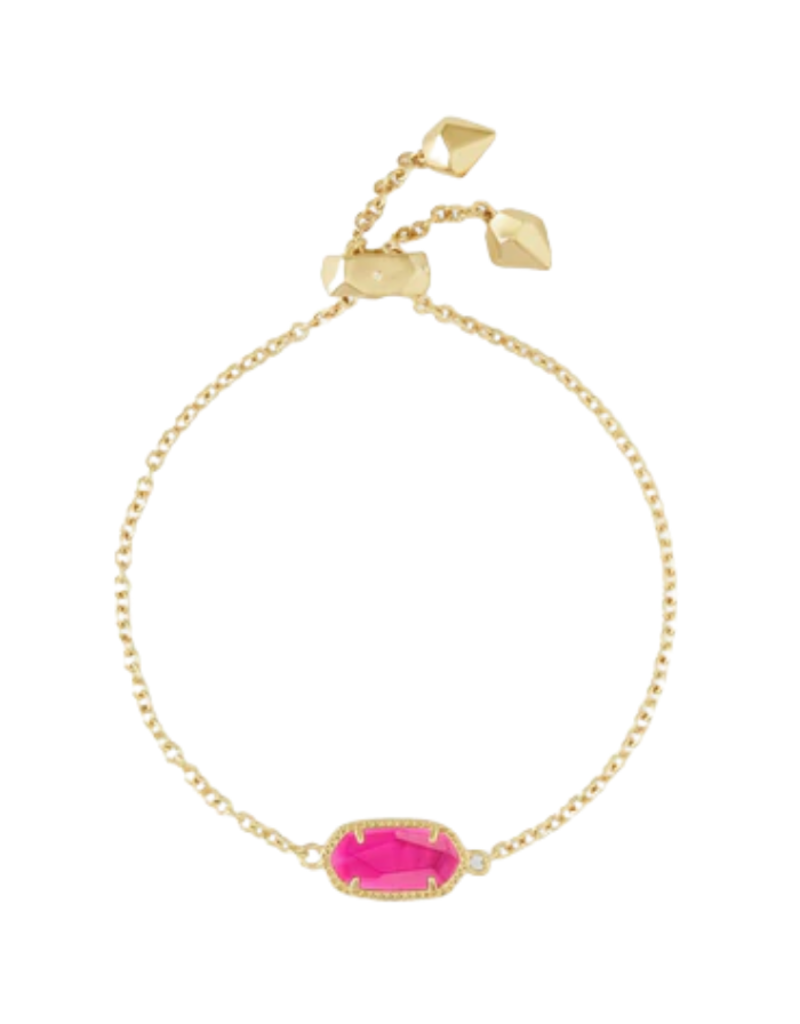 KENDRA SCOTT DESIGN Elaina Gold Adjustable Chain Bracelet in Azalea Illusion