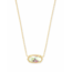 Elisa Gold Pendant Necklace in Dichroic Glass