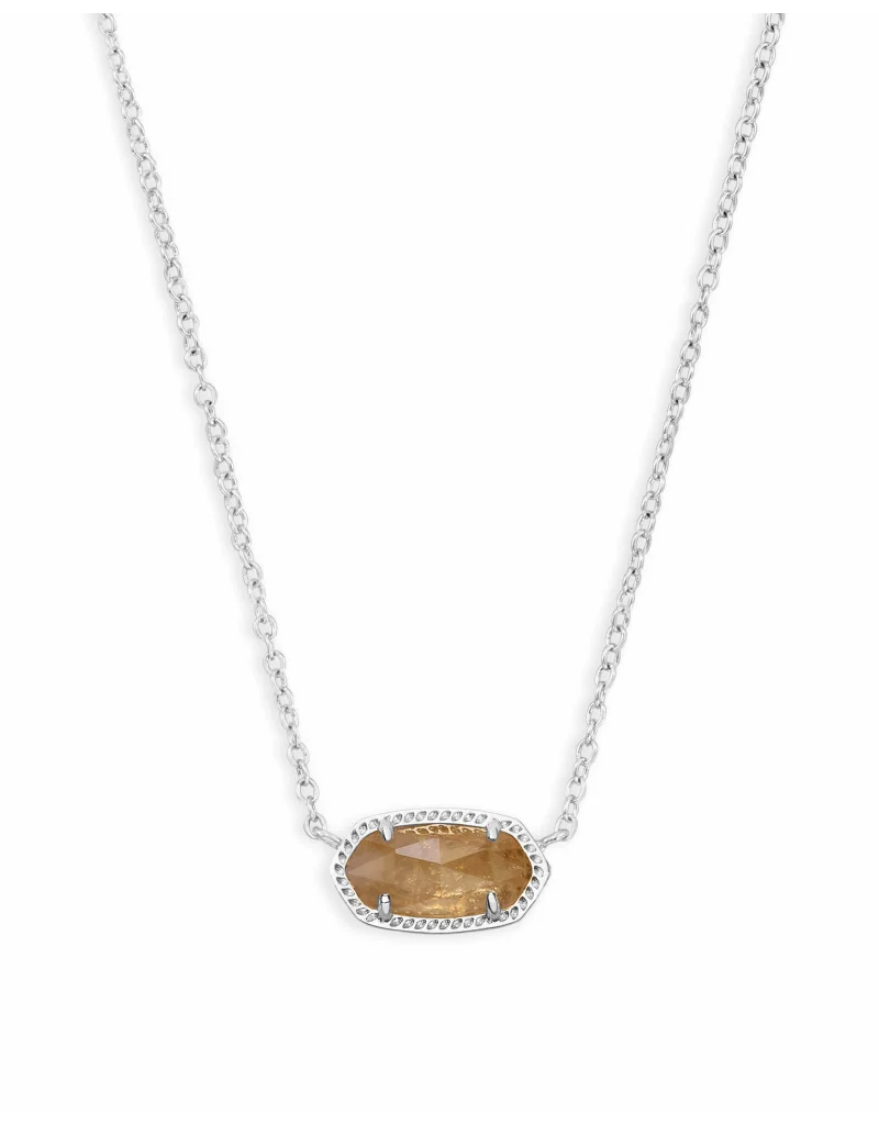 KENDRA SCOTT DESIGN Elisa Silver Pendant Necklace in Citrine