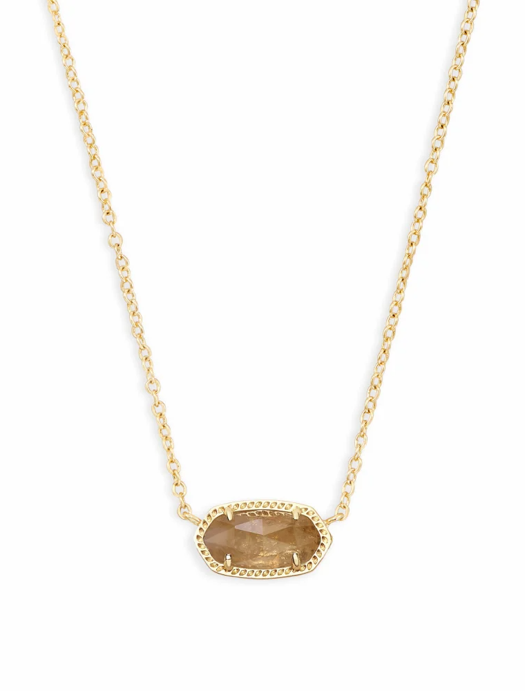 KENDRA SCOTT DESIGN Elisa Gold Pendant Necklace in Citrine