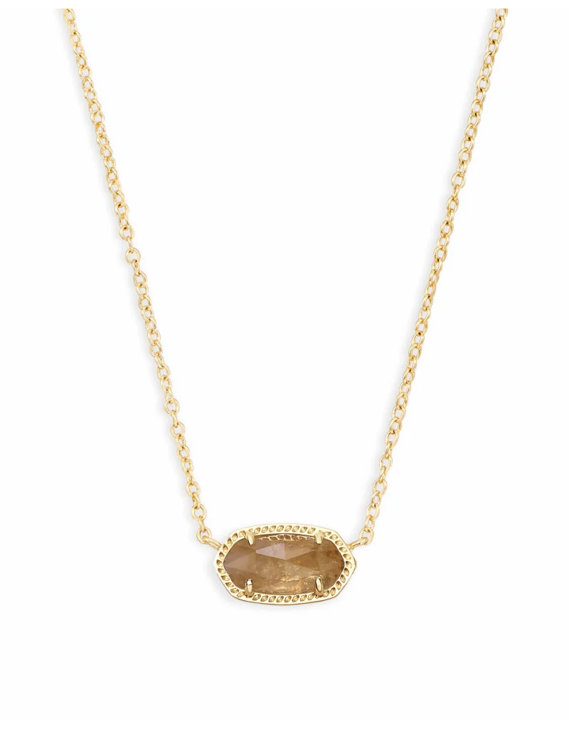 KENDRA SCOTT DESIGN Elisa Gold Pendant Necklace in Citrine