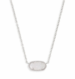 KENDRA SCOTT DESIGN Elisa Silver Pendant Necklace in Iridescent Drusy