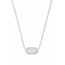 Elisa Silver Pendant Necklace in Iridescent Drusy