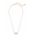 Elisa Rose Gold Pendant Necklace in Iridescent Drusy