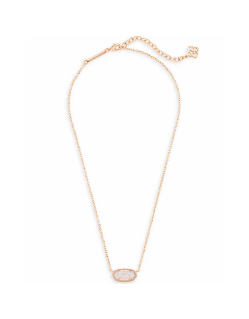 KENDRA SCOTT DESIGN Elisa Rose Gold Pendant Necklace in Iridescent Drusy