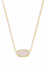 KENDRA SCOTT DESIGN Elisa Gold Pendant Necklace in Iridescent Drusy