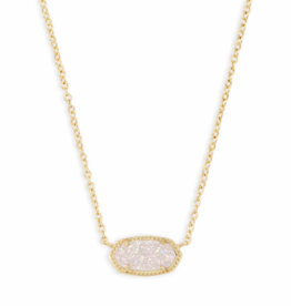 KENDRA SCOTT DESIGN Elisa Gold Pendant Necklace in Iridescent Drusy