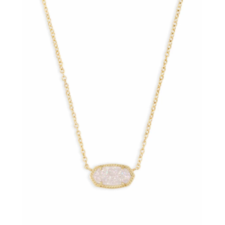 KENDRA SCOTT DESIGN Elisa Gold Pendant Necklace in Iridescent Drusy
