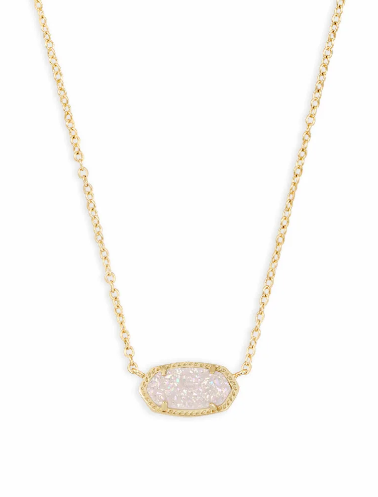 KENDRA SCOTT DESIGN Elisa Gold Pendant Necklace in Iridescent Drusy