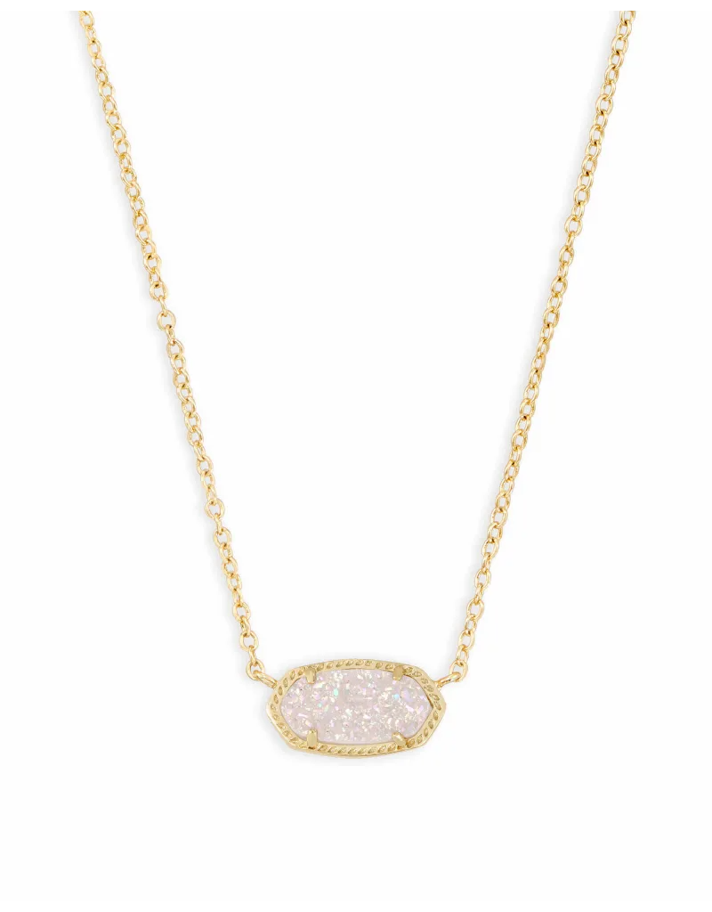 KENDRA SCOTT DESIGN Elisa Gold Pendant Necklace in Iridescent Drusy