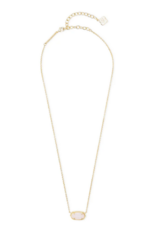 KENDRA SCOTT DESIGN Elisa Gold Pendant Necklace in Iridescent Drusy