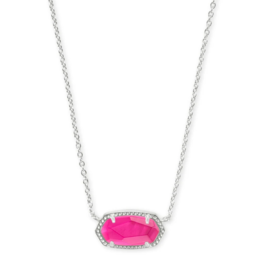KENDRA SCOTT DESIGN Elisa Silver Pendant Necklace in Azalea Illusion