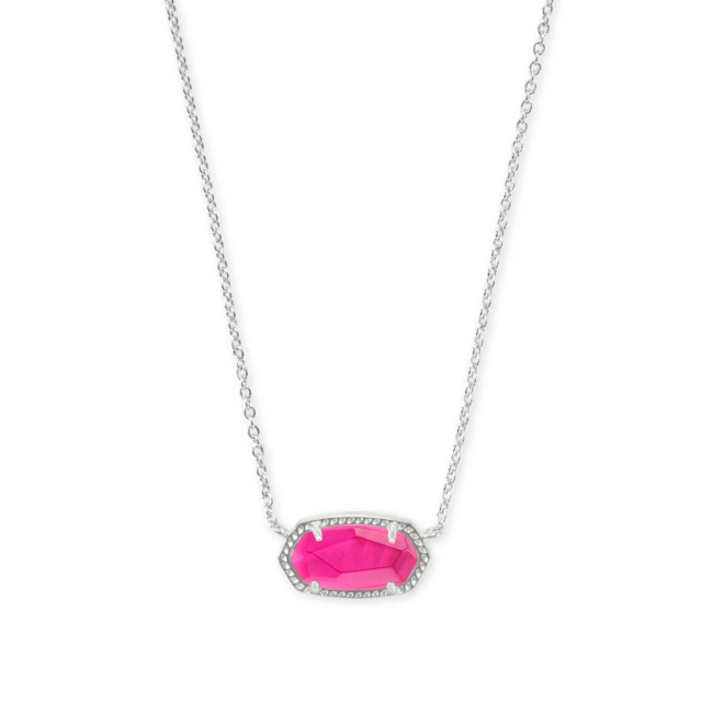 Elisa Silver Pendant Necklace in Azalea Illusion