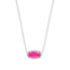 Elisa Silver Pendant Necklace in Azalea Illusion