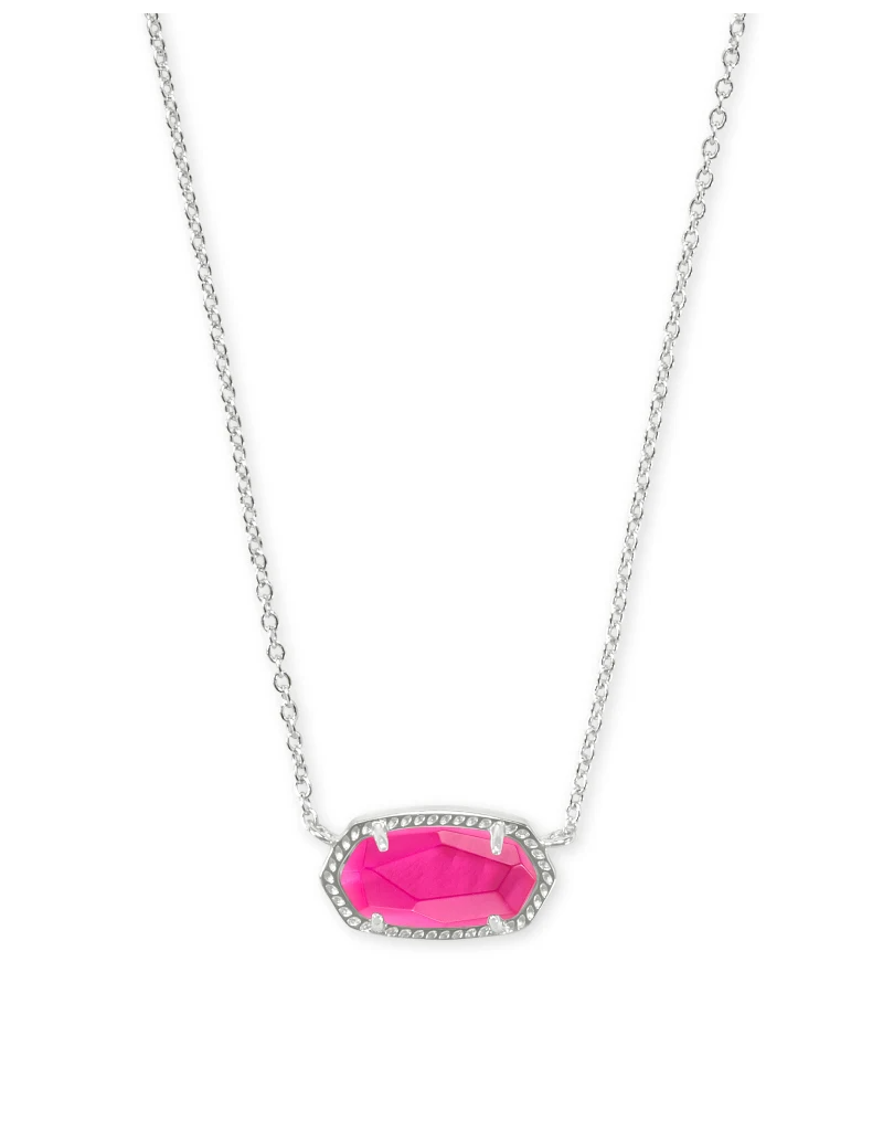 KENDRA SCOTT DESIGN Elisa Silver Pendant Necklace in Azalea Illusion