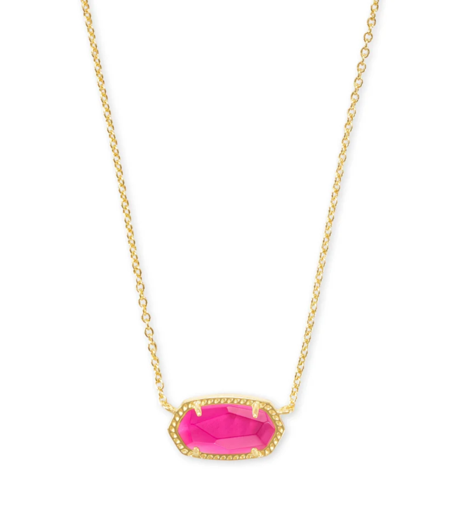 Elisa Gold Pendant Necklace in Azalea Illusion