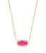 Elisa Gold Pendant Necklace in Azalea Illusion