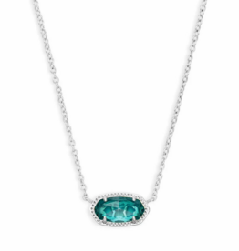 KENDRA SCOTT DESIGN Elisa Silver Pendant Necklace in London Blue