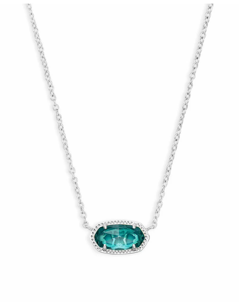 KENDRA SCOTT DESIGN Elisa Silver Pendant Necklace in London Blue