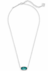 KENDRA SCOTT DESIGN Elisa Silver Pendant Necklace in London Blue