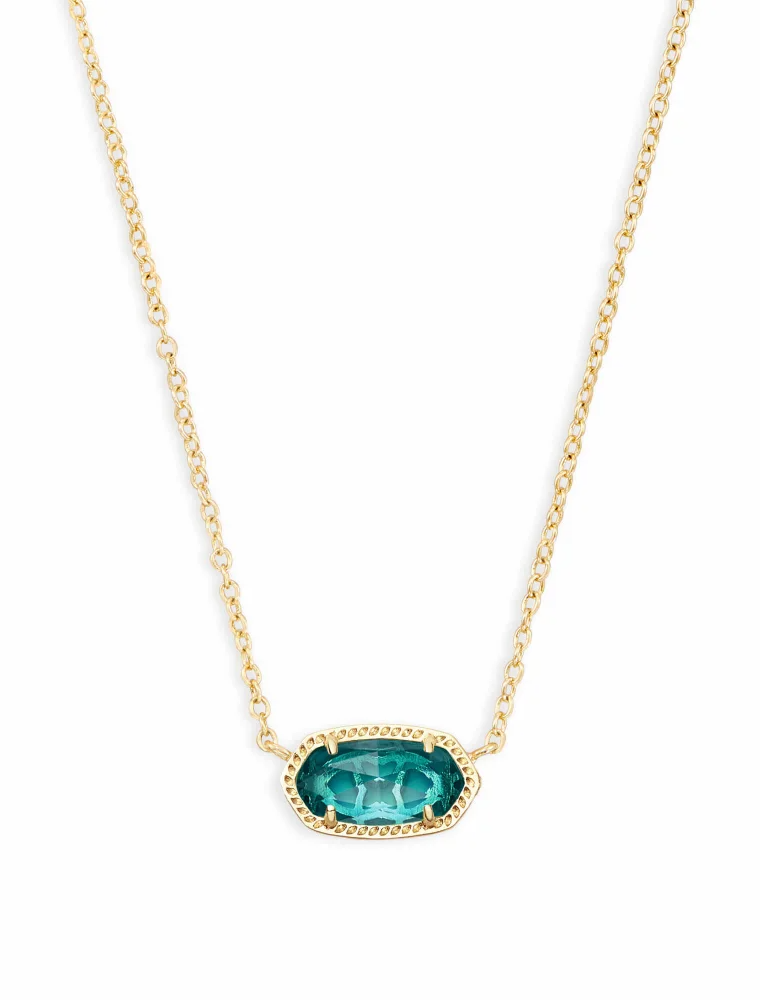 KENDRA SCOTT DESIGN Elisa Gold Pendant Necklace in London Blue