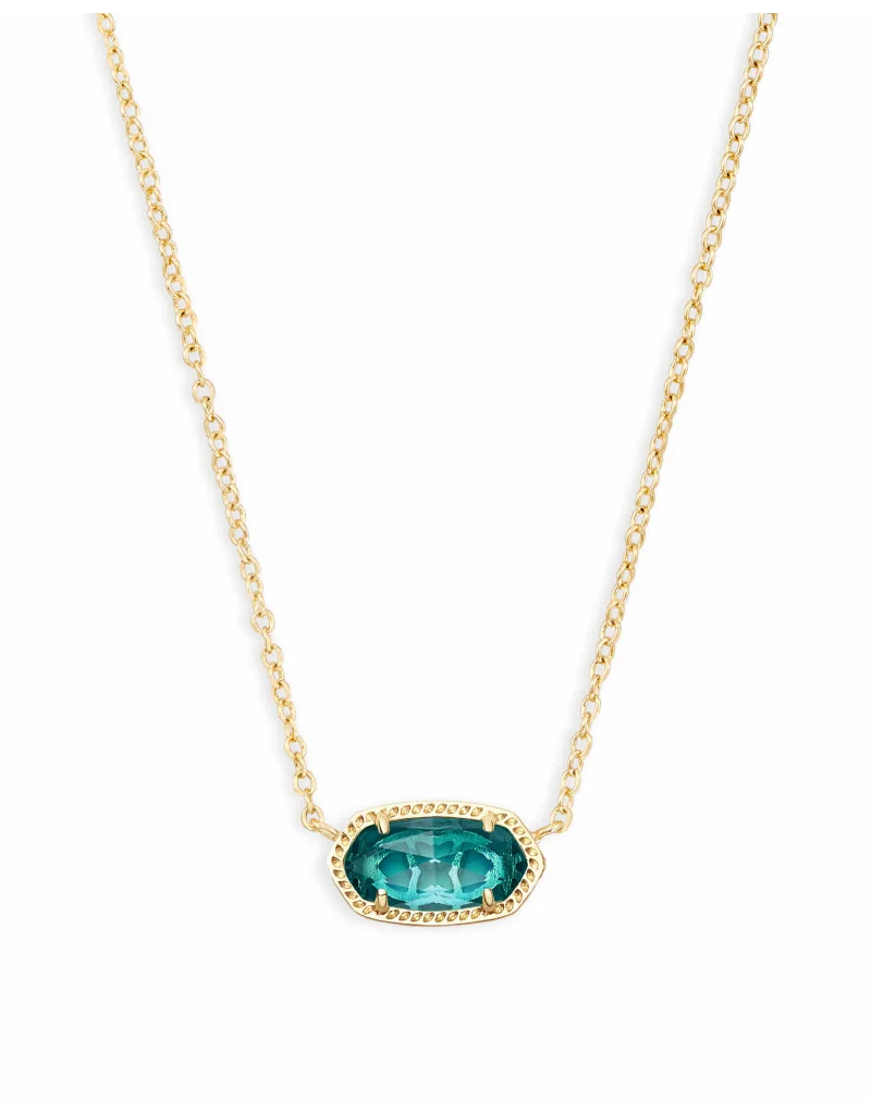 KENDRA SCOTT DESIGN Elisa Gold Pendant Necklace in London Blue