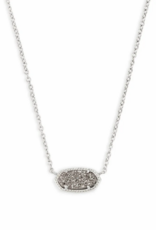 KENDRA SCOTT DESIGN Elisa Silver Pendant Necklace in Platinum Drusy