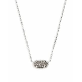 KENDRA SCOTT DESIGN Elisa Silver Pendant Necklace in Platinum Drusy