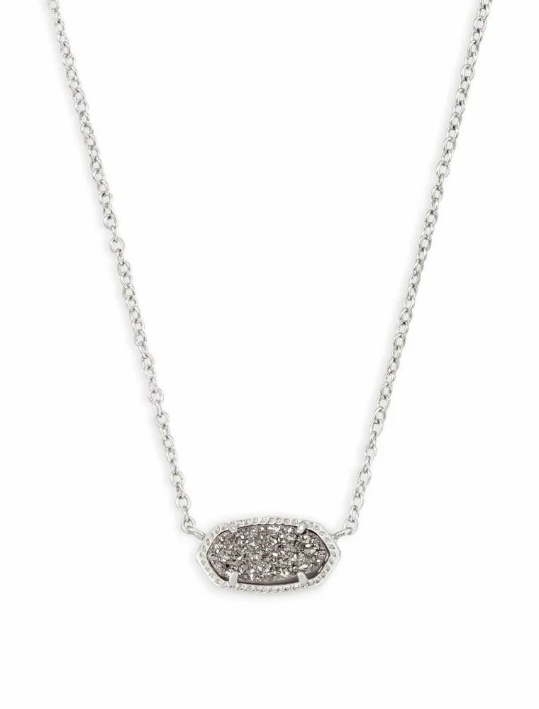 KENDRA SCOTT DESIGN Elisa Silver Pendant Necklace in Platinum Drusy