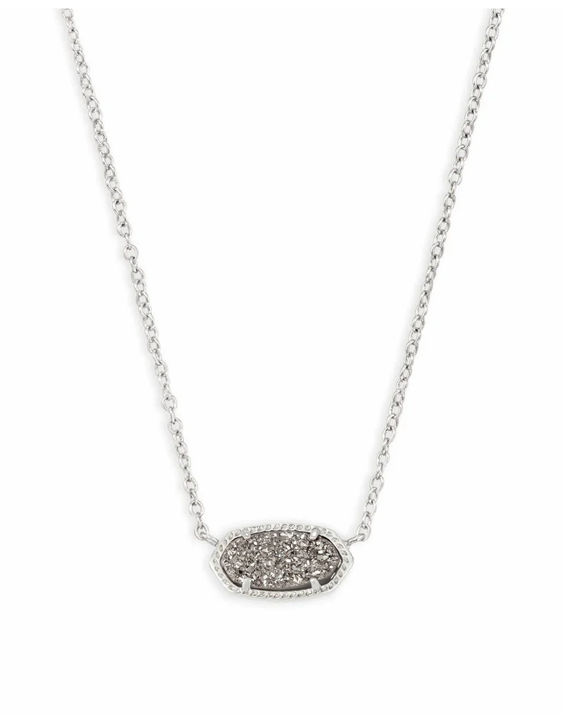 KENDRA SCOTT DESIGN Elisa Silver Pendant Necklace in Platinum Drusy