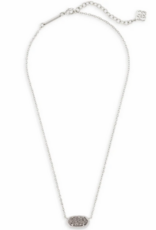 KENDRA SCOTT DESIGN Elisa Silver Pendant Necklace in Platinum Drusy