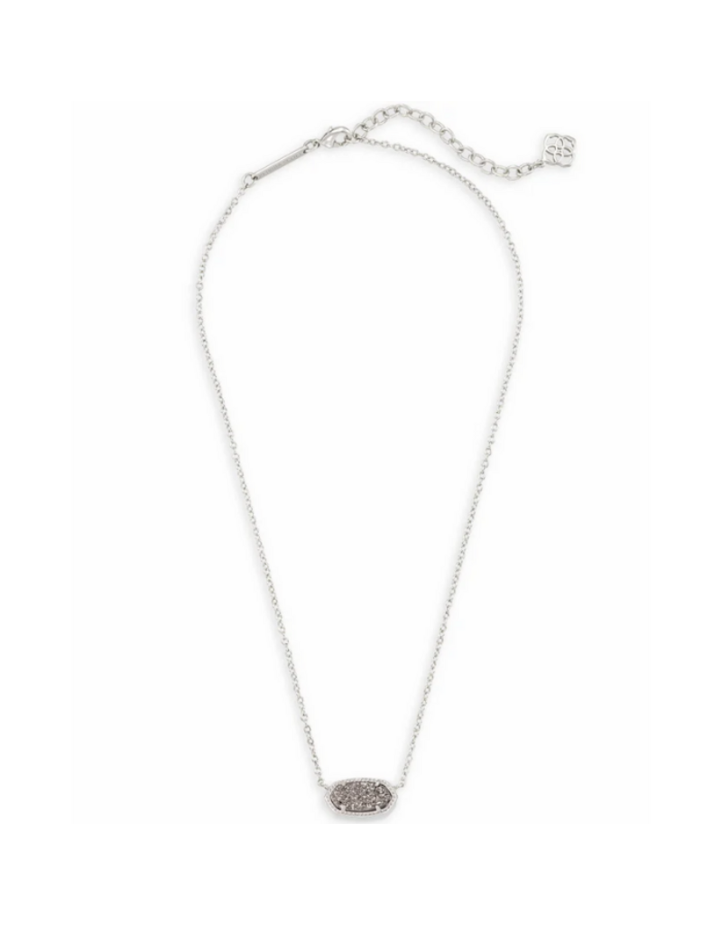 KENDRA SCOTT DESIGN Elisa Silver Pendant Necklace in Platinum Drusy