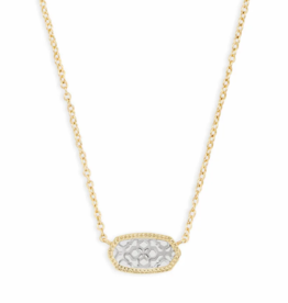KENDRA SCOTT DESIGN Elisa Gold Pendant Necklace in Silver Filigree Mix