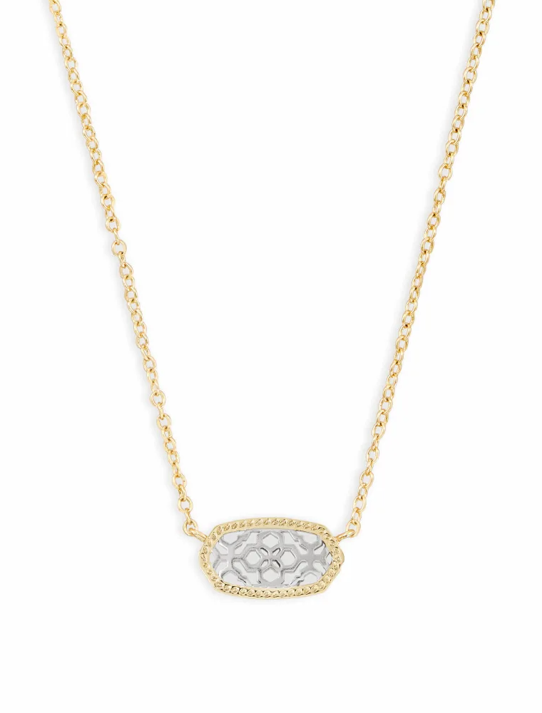 KENDRA SCOTT DESIGN Elisa Gold Pendant Necklace in Silver Filigree Mix