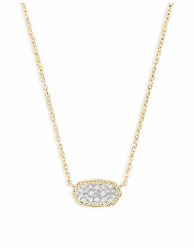 KENDRA SCOTT DESIGN Elisa Gold Pendant Necklace in Silver Filigree Mix