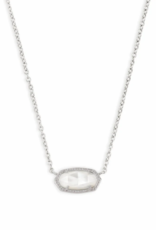 KENDRA SCOTT DESIGN Elisa Silver Pendant Necklace In Ivory Mother-Of-Pearl KENDRA SCOTT DESIGN Elisa Silver Pendant Necklace In Ivory Mother-Of-Pearl
