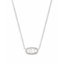 Elisa Silver Pendant Necklace In Ivory Mother-Of-Pearl