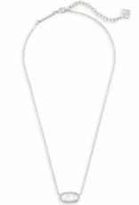 KENDRA SCOTT DESIGN Elisa Silver Pendant Necklace In Ivory Mother-Of-Pearl KENDRA SCOTT DESIGN Elisa Silver Pendant Necklace In Ivory Mother-Of-Pearl