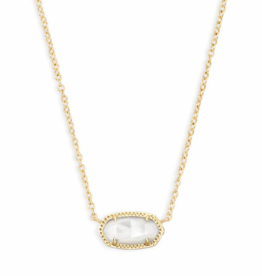 KENDRA SCOTT DESIGN Elisa Gold Pendant Necklace In Ivory Mother-Of-Pearl
